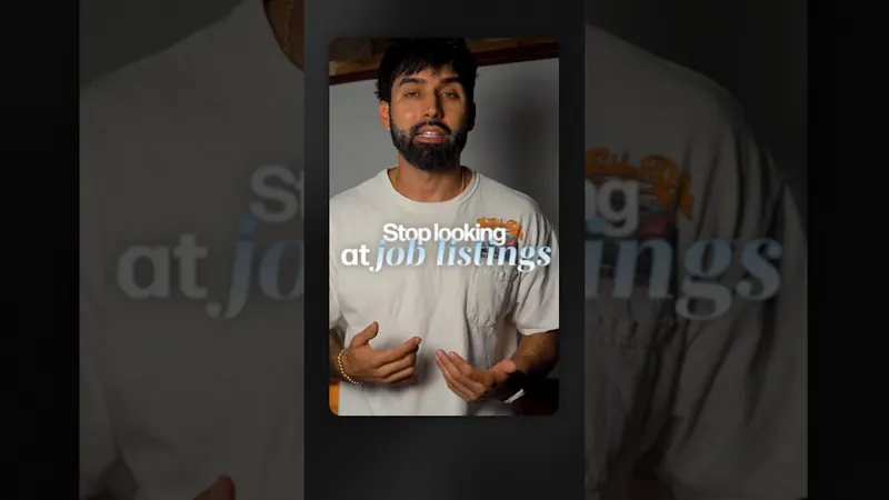 Stop Looking at Job Listings. Do This Instead. (YouTube video)