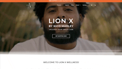 Lion X Wellness – Shopify Website Website Design and Development